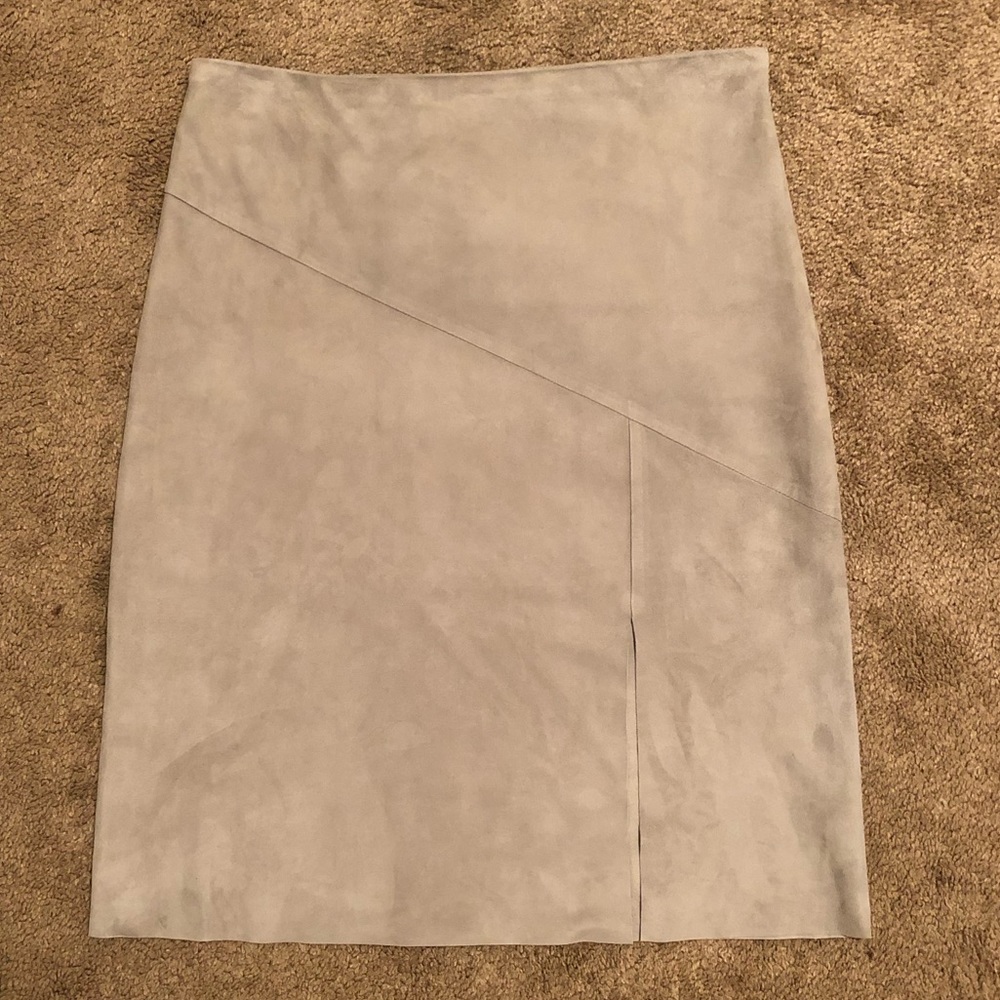 Polo Ralph Lauren Goat Suede Lined Skirt $698 Sz4